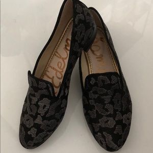 NWOB Sam Edelman Animal Print Slip On Flats Size: 8 NEVER WORN! Black/Silver